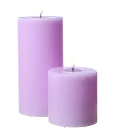 Deluxe Homeart Mia LED Stumpenkerze 20 cm 10 cm lavendel