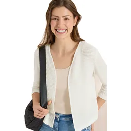 Cecil Offene 3/4-Arm Jacke im Ajour-Look Weiß L