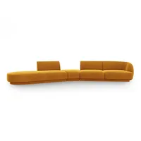 Micadoni Sofa Miley, modular 5-Sitzer gelb
