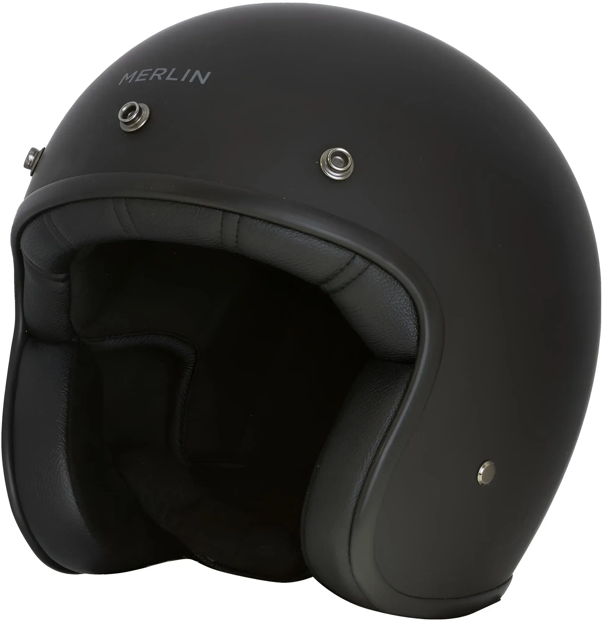 Merlin Blackbird Logo Jethelm, schwarz, Größe M für Männer