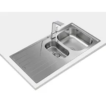Teka Universe 60 T-XP 11⁄2C 1E Rev Spüle Mit Abtropffläche, Edelstahl
