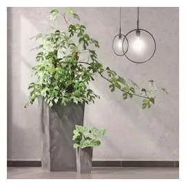 Prosperplast Urbi Square Effect 22 x 22 x 42 cm marengo