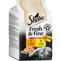 Sheba Fresh & Fine in Sauce Huhn und Truthahn 36 x 50 g