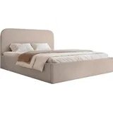 Selsey Sonvivo - Polsterbett 140x200 mit Bettkasten, Chenille, beige - Beige