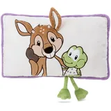 NICI Rehbock & Frosch Kissen 43 x 25 cm Weiß