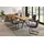 OTTO home Essgruppe OTTO HOME "Vendy, Esstisch ausziehbar plus 6 Freischwinger", naturfarben, B:44cm H:94cm T:61cm, Polyester (100%), Sitzmöbel-Sets, Essgruppe, pflegeleichte Strukturstoff-Stühle, 3D-Steppung, ausziehbarer Tisch