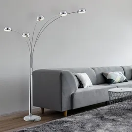 GLOBO Stehlampe 5-flg. 130x120x200 cm silber