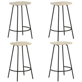 vidaXL Barhocker 4 Stk. Mango Massivholz