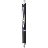 Pentel EnerGel Document BLP77 Gelschreiber schwarz/silber 0,35 mm, Schreibfarbe: lila, 1 St.
