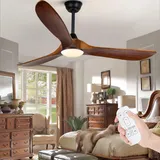 XSGDMN Deckenventilator für den Außenbereich, ausgestattet mit Beleuchtung, 152 cm, großer Deckenventilator, leiser Gleichstrommotor, Terrasse, Veranda, Wohnzimmer, landwirtschaftlicher