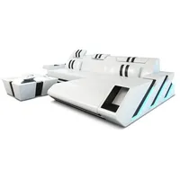 Sofa Dreams Ecksofa, Weiß, Leder, L-Form, Ottomane links,L-Form, 295x190 cm, Wohnzimmer, Sofas & Couches, Wohnlandschaften, Ecksofas