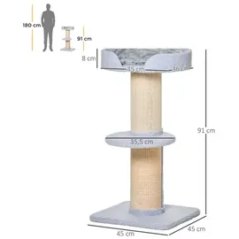PawHut Kratzbaum 45 x 45 x 91 cm hellblau