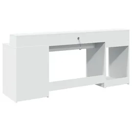 vidaXL Schreibtisch Gamingtisch Weiß
