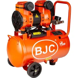 BJC Druckluft Kompressor 24L 8 BAR Ölfrei Luftkompressor 2 Kolben Flüsterkompressor Abschaltautomatik