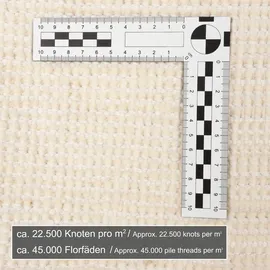 THEKO Wollteppich THEKO "Hadj Uni", beige (natur), B:60cm H:25mm L:90cm, Wolle, Teppiche, echter Berber Teppich, reine Wolle, meliert, handgeknüpft