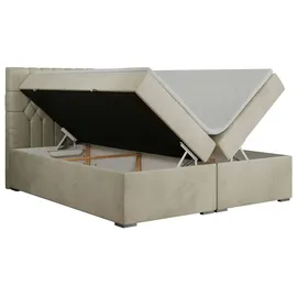 MKS Boxspringbett 160 x 200 cm H4 Beige