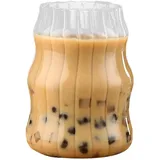 Kaffeegläser Wassergläser Trinkgläser, Latte Macchiato Gläser Stiellose Espresso-Tassen Wiederverwendbarer Trinkbecher Aus Glas Eiskaffee Gläser Longdrinkgläser Cocktailgläser (Stil A,Glas)