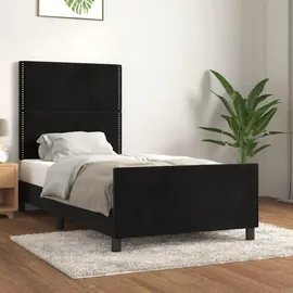 vidaXL Bettgestell 100 x 200 cm Schwarz
