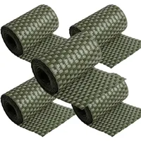 nyvi Polyrattan Sichtschutzstreifen Privafence 255 x 19 cm - Sichtschutz für Doppelstabmatten Zaun Farbe:Grün;Anzahl:5