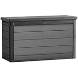 Keter Cortina Kissenbox 757L, wetterfest & UV-beständig, EVOTECHTM-Material, Gasdruckfedersystem, Grau, Maße: 147 x 83 x 86 cm
