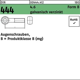 F. REYHER Nchfg. GmbH & Co. KG Augenschraube DIN 444 Form B BM 20x 140 4.6 galvanisch verzinkt 10 Stück
