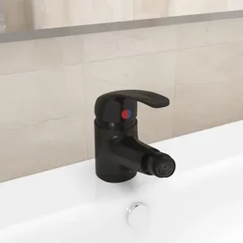 vidaXL Bidet Mischbatterie Einhebelmischer Schwarz 13x12 cm