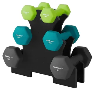 Songmics Kurzhantel-Set mit Hantelständer,