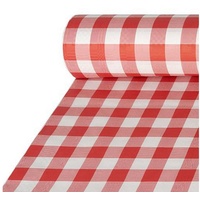 PAPSTAR Tischdecke 5 Stück Papiertischdecke, rot mit Damastprägung 50 x 1 m Vichy Karo
