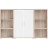 Bega-Consult Stella Trading Highboard OFFICE LINE in Eiche Sonoma/weiß glanz