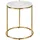 Tectake Beistelltisch Gold Marmor 43 x 50,5 cm