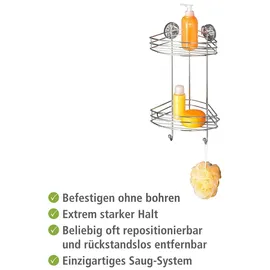 Wenko Vacuum-Loc Stahl, chrom, 2 Ablagen