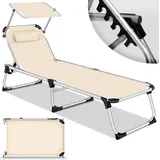 tillvex Sonnenliege 200 x 70 x 30 cm Beige