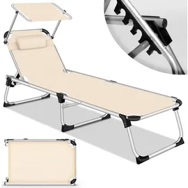 tillvex Sonnenliege 200 x 70 x 30 cm Beige