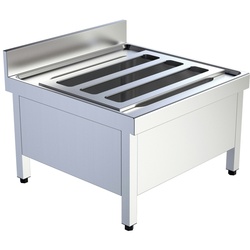 Spüle mit abfluss mit unterstützung und gitter - 600x600x560 mm - 22465506 Eurast