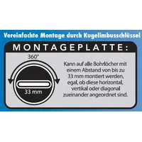 Primaster Handtuchhalter Edelstahl verchromt Classic Round 1-armig