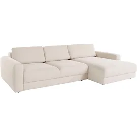 Home Affaire Ecksofa HOME AFFAIRE "Bloomfield, elegant, viel Platz, Mega Couch, Breite 303cm, L-Form", beige, B:303cm H:84cm T:176cm, 92% Polyester 8% Nylon, Sofas, Ecksofa, extra tiefe Sitzfläche, wahlweise mit Sitztiefenverstellung