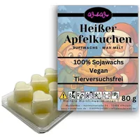 WonderWax Duftwachs WonderWax® Duftwachs Weihnachten 6 Herzen (Heißer Apfelkuchen), Duftrichtung: Heißer Apfelkuchen