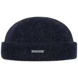 Stetson Schiebermütze (1-St) Wollmütze mit Umschlag, Made in the EU blau M (56-57 cm)