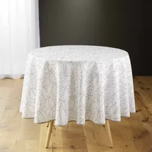 Douceur d'intérieur Tischdecke Rund Solea Ø 180 cm Weiß