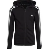 adidas Essentials 3-Streifen Full-Zip Kapuzenjacke Black / White 140