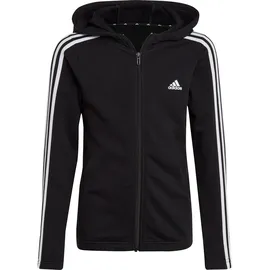 adidas Essentials 3-Streifen Full-Zip Kapuzenjacke Black / White 140
