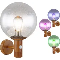 GLOBO RGB LED Bewegungsmelder H 37 cm - Braun