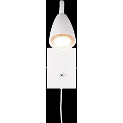 Trio 202670131 Wandleuchte Wanda 1x10W | GU10 - flexibler Arm, Schalter am Körper, weiß