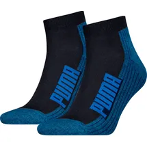 Puma BWT Cushioned Quarter Socken 2er Pack Blau/Grau 35-38