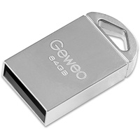 USB Stick 64GB 2.0, Mini Speicherstick 64GB USB 2.0 Pen Drive Tragbar USB-Stick 64GB für PC, Laptop, TV, Lautsprecher, Auto, Externer Datenspeicher etc.(Silber)