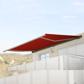 Mendler Kassettenmarkise T122 400 cm bordeaux-rot