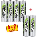 Ansmann Akkus Mignon AA 2400 mAh + GRATIS 2 St.