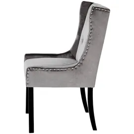 Jahnke Esszimmerstuhl »SAVIK NORFOLK« SAMT ANTHRAZIT GRAU/SCHWARZ