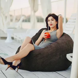 DreamRoots Sitzsack, Dunkelbraun, Textil, 80x120x80 cm, Oeko-Tex® Standard 100, Wohnzimmer, Hocker, Sitzsäcke, XXL Sitzsäcke