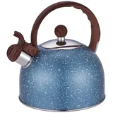 Wasserkessel Induktion, Edelstahl Teekessel mit Holzmasergriff, Max 2,2L Mode...